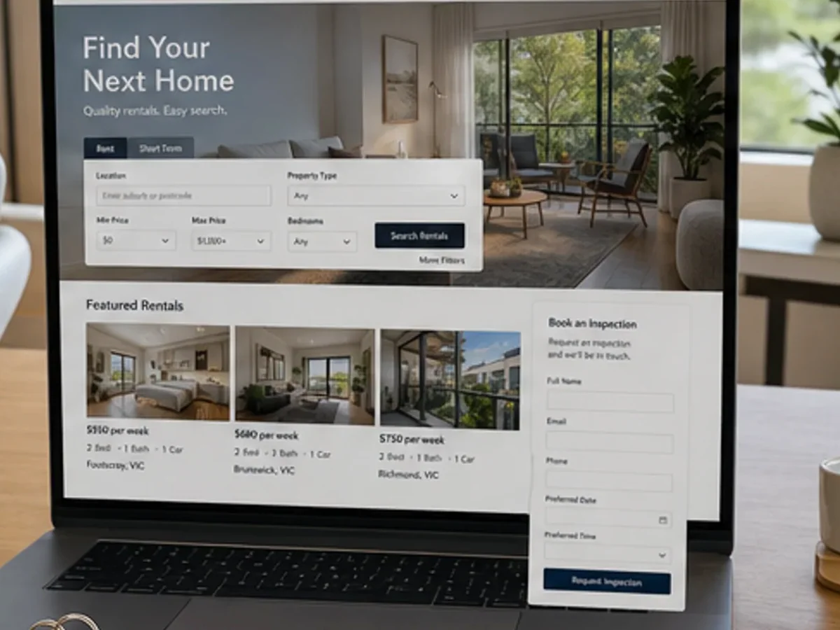 Site orientat spre vizionări, evaluări și cereri de ofertă - model de site pentru servicii de închirieri apartamente - Creare site închirieri apartamente