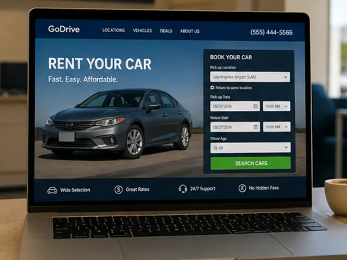 Site cu exemple pentru firme rent a car - model de site pentru firme rent a car - Creare site închirieri auto