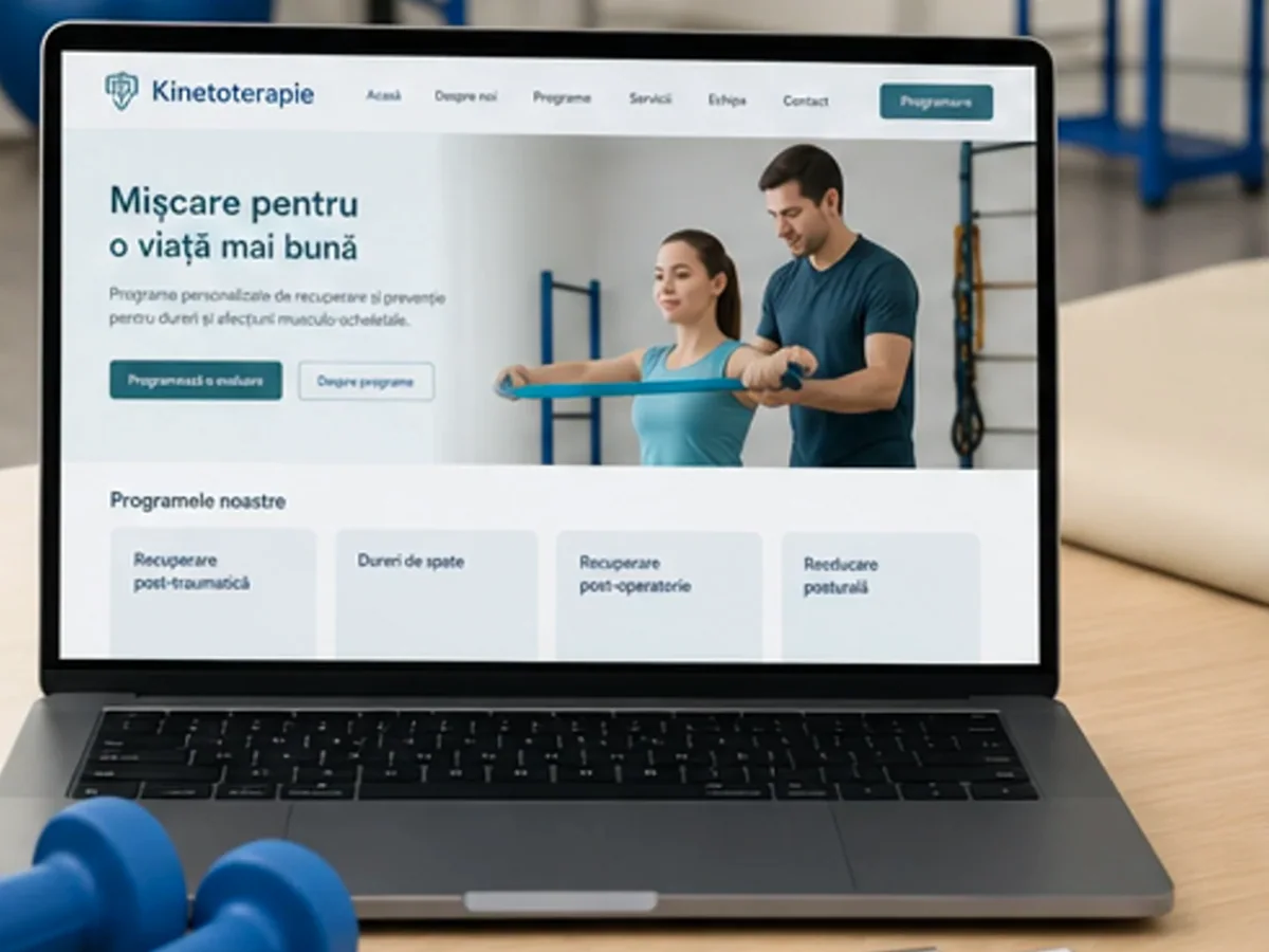 Site de încredere pentru kinetoterapeut - model de site pentru cabinete de kinetoterapie - Creare site kinetoterapeut