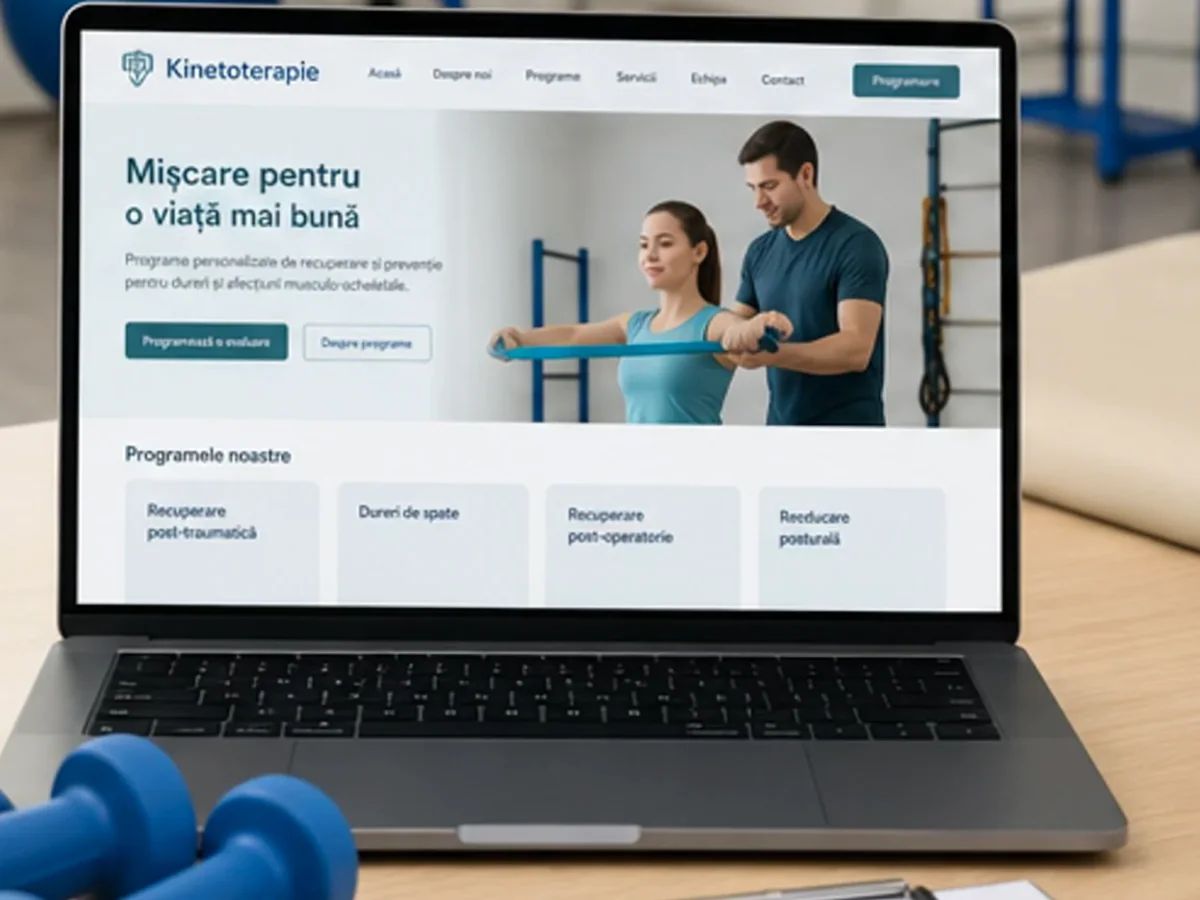Site cu exemple pentru cabinete de kinetoterapie - model de site pentru cabinete de kinetoterapie - Creare site kinetoterapeut