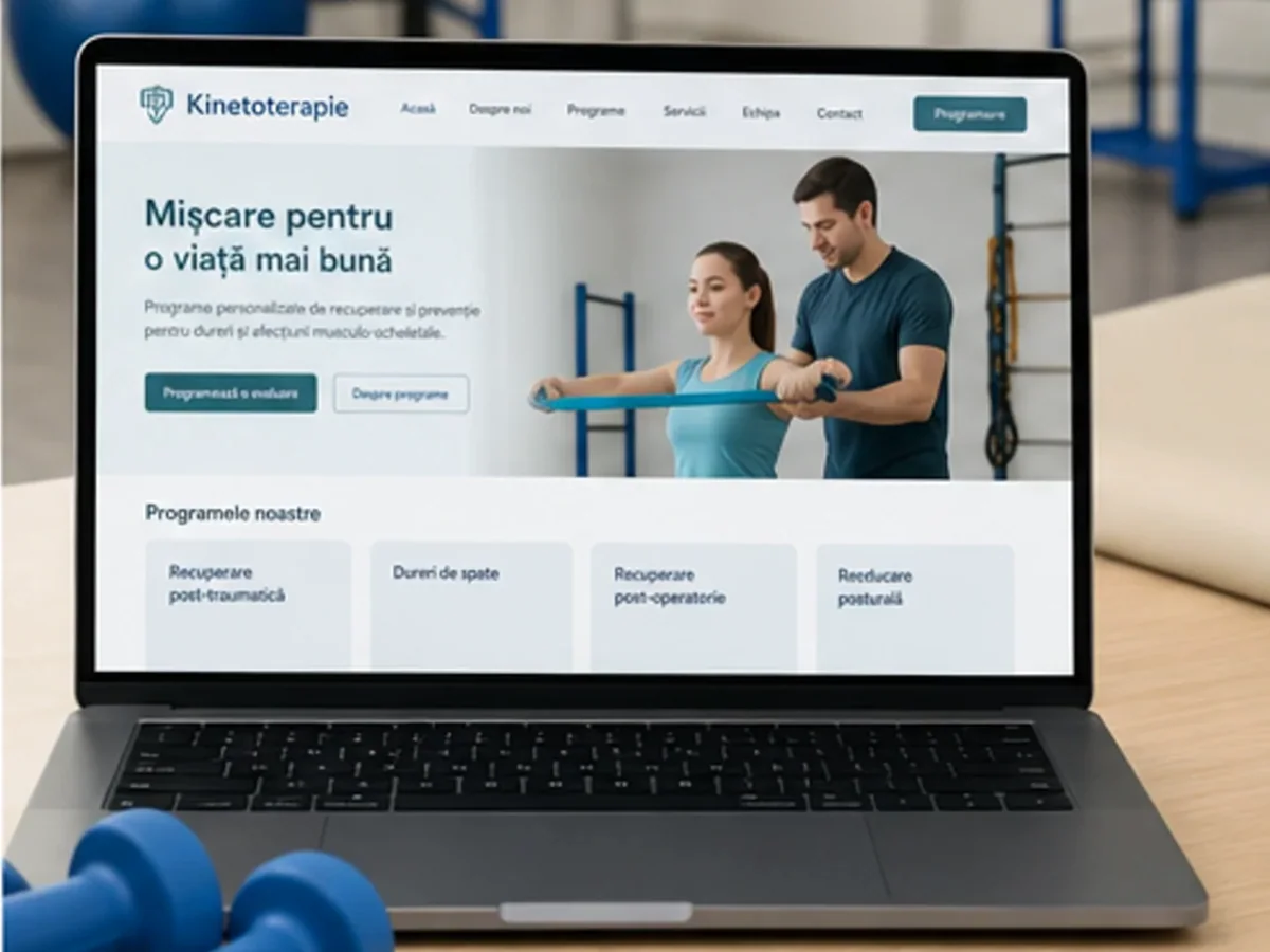 model foto realist pentru Creare site kinetoterapeut