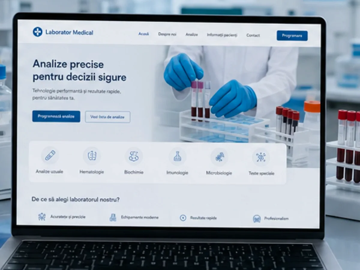 Site cu exemple pentru laboratoare de analize - model de site pentru laboratoare de analize - Creare site laborator de analize