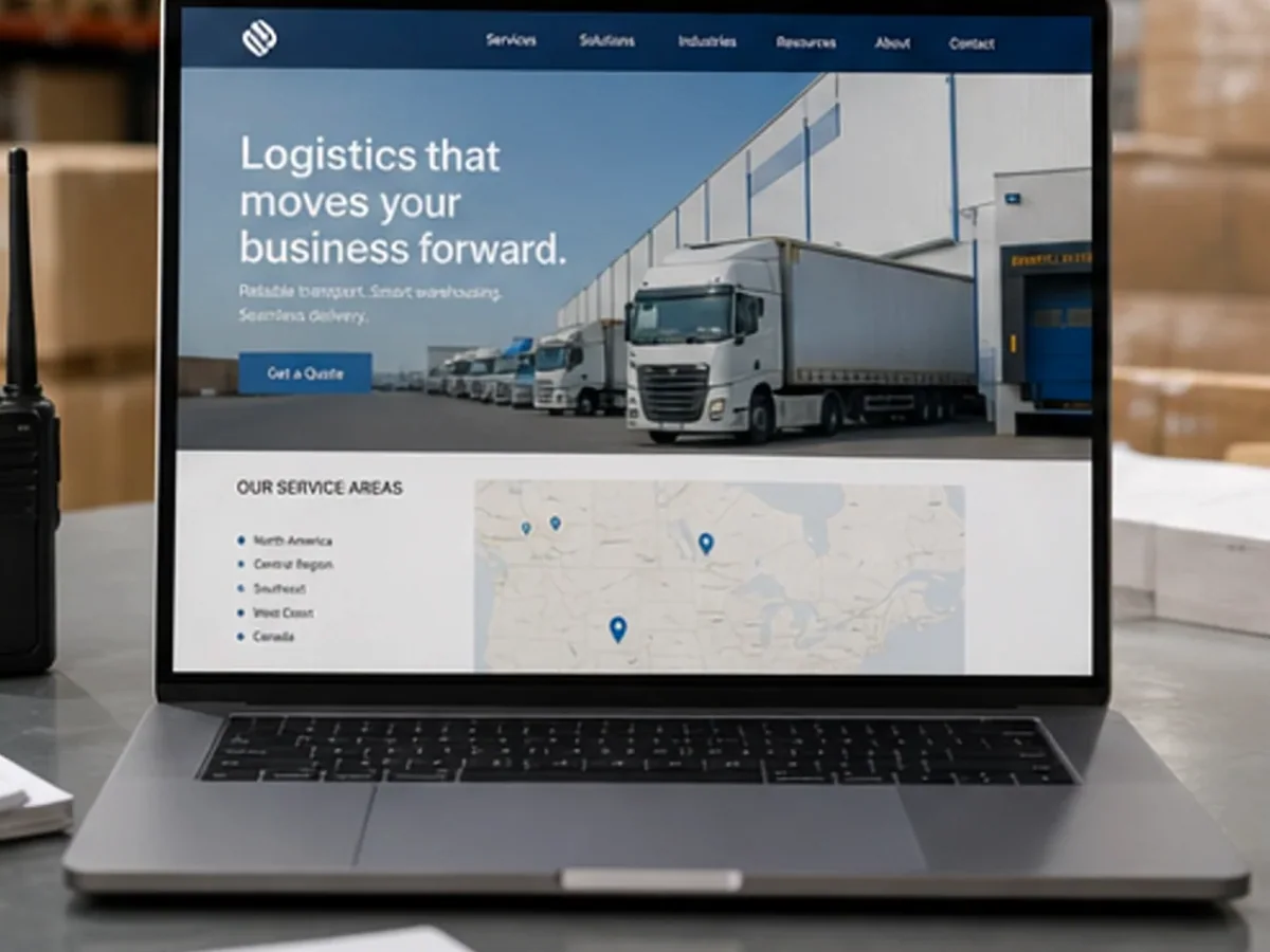 Site cu servicii pentru firme de logistică - model de site pentru firme de logistică - Creare site logistică