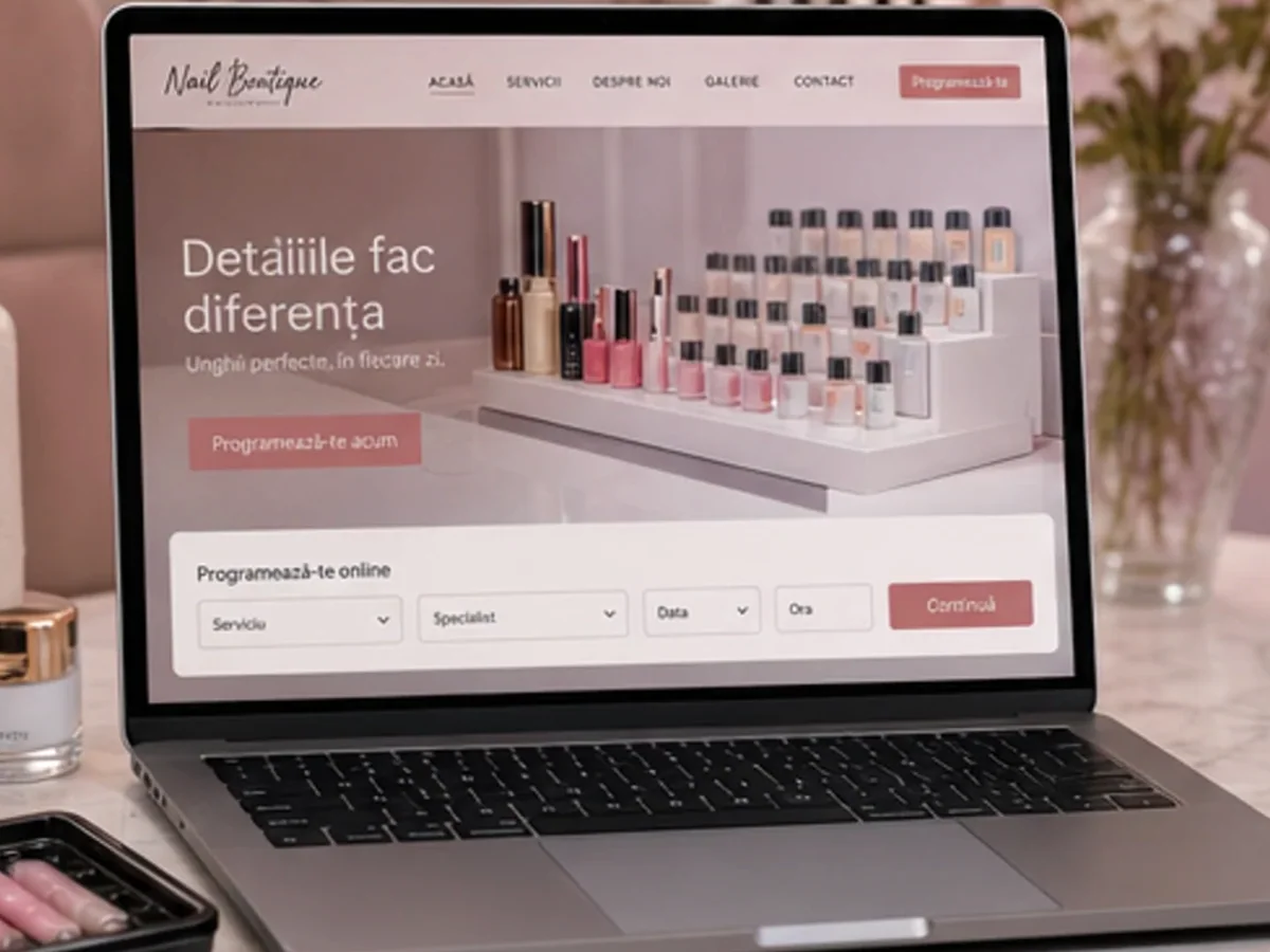 Site de încredere pentru manichiură - model de site pentru saloane de manichiură - Creare site manichiură