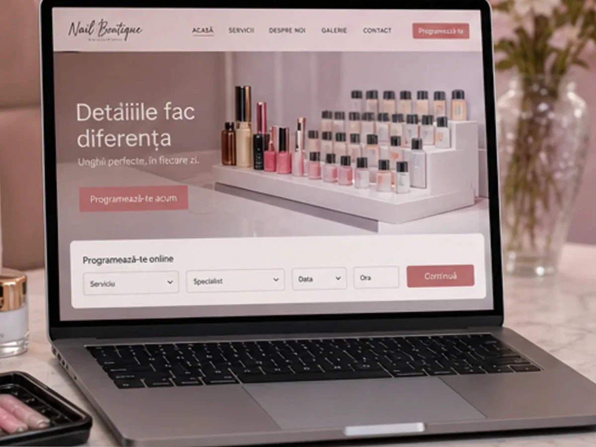 Site cu exemple pentru saloane de manichiură - model de site pentru saloane de manichiură - Creare site manichiură