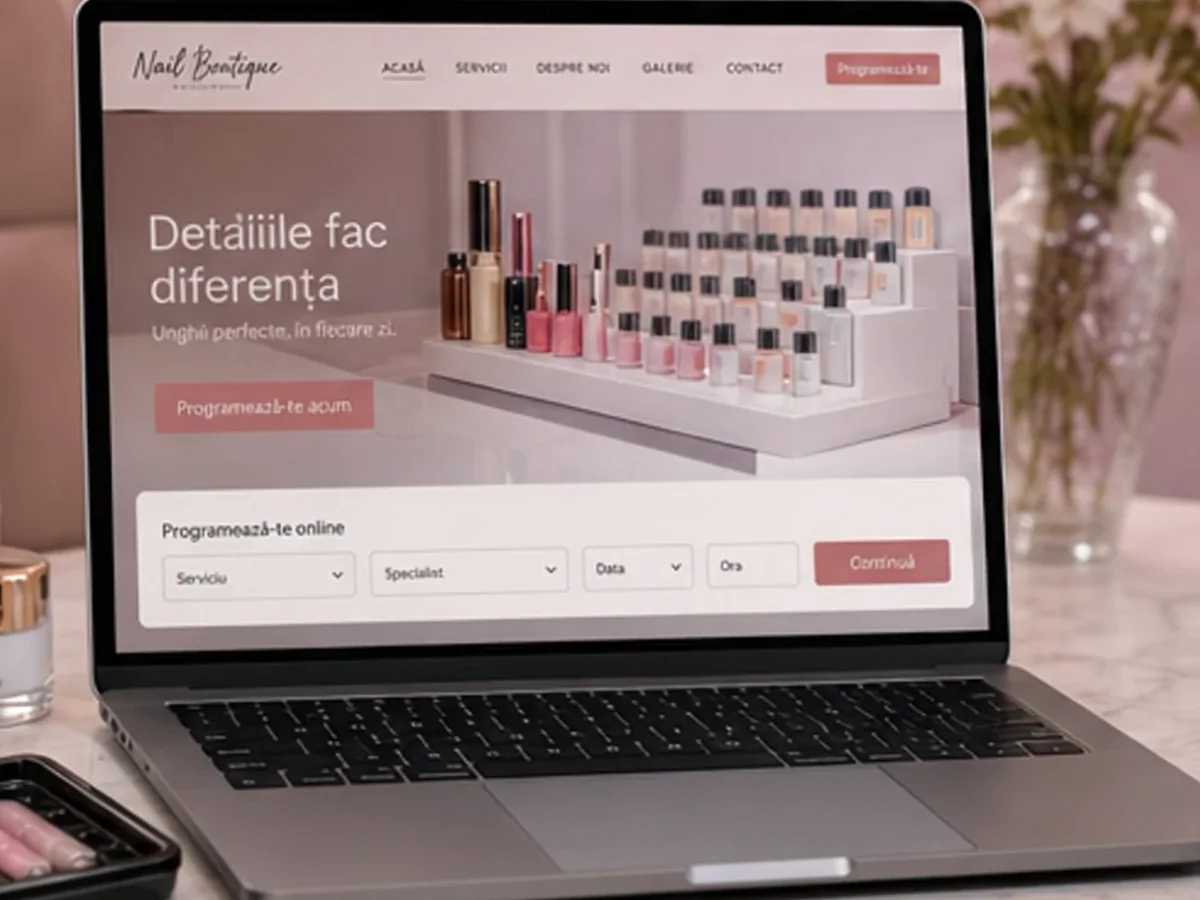 Site cu servicii pentru saloane de manichiură - model de site pentru saloane de manichiură - Creare site manichiură