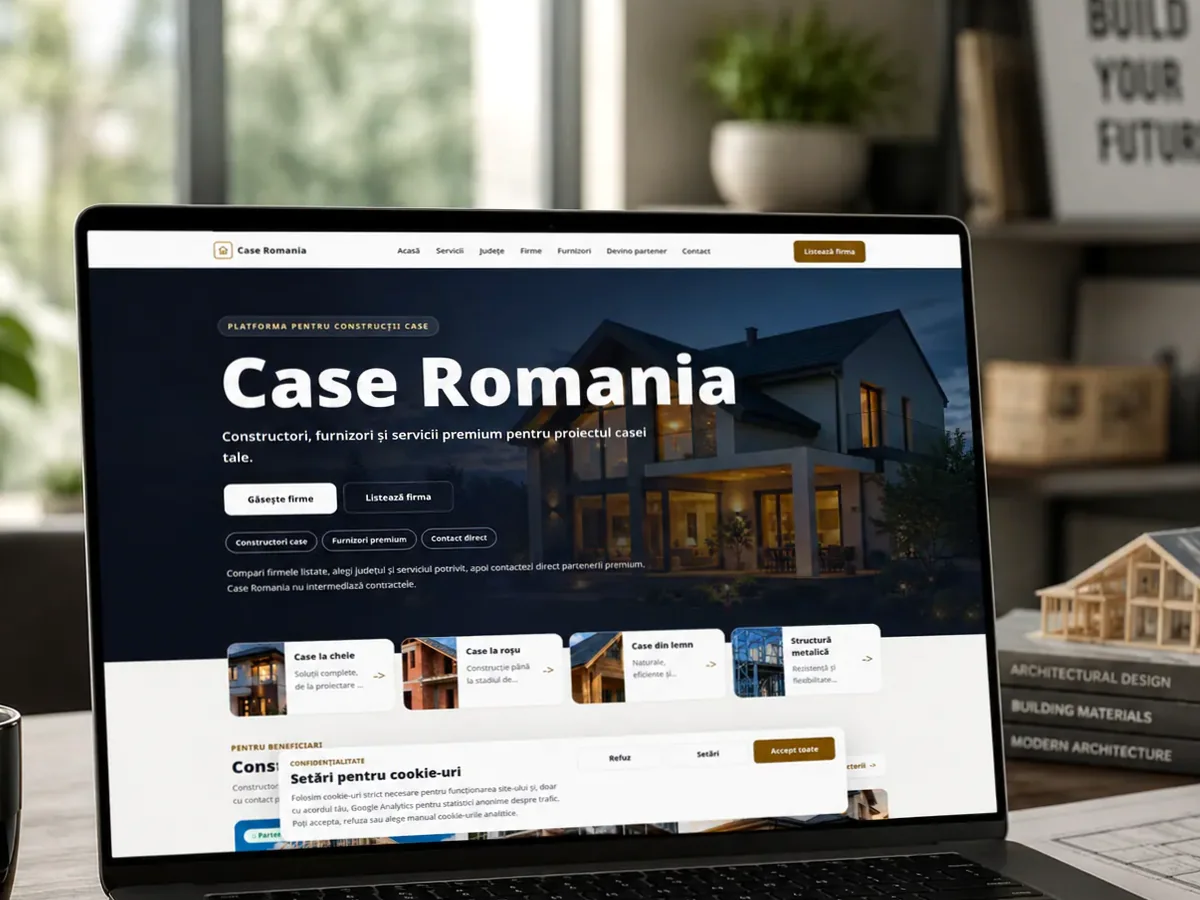 Site cu servicii pentru firme de materiale de construcții - model de site pentru firme de materiale de construcții - Creare site materiale de construcții