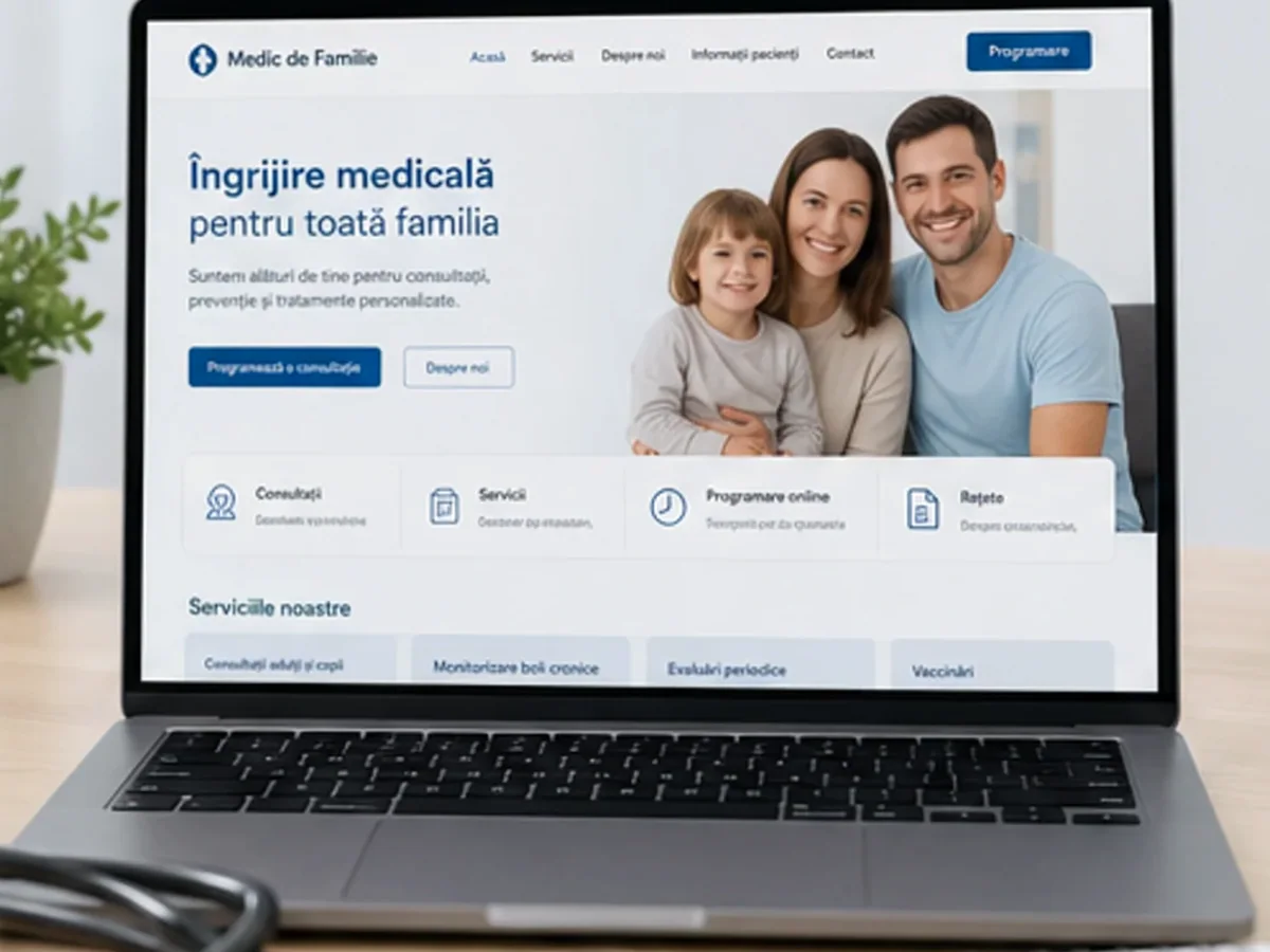 Site de încredere pentru medic de familie - model de site pentru cabinete de medicină de familie - Creare site medic de familie