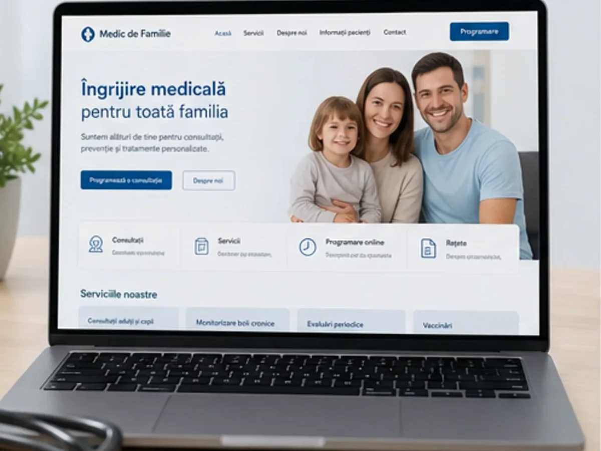Site cu exemple pentru cabinete de medicină de familie - model de site pentru cabinete de medicină de familie - Creare site medic de familie