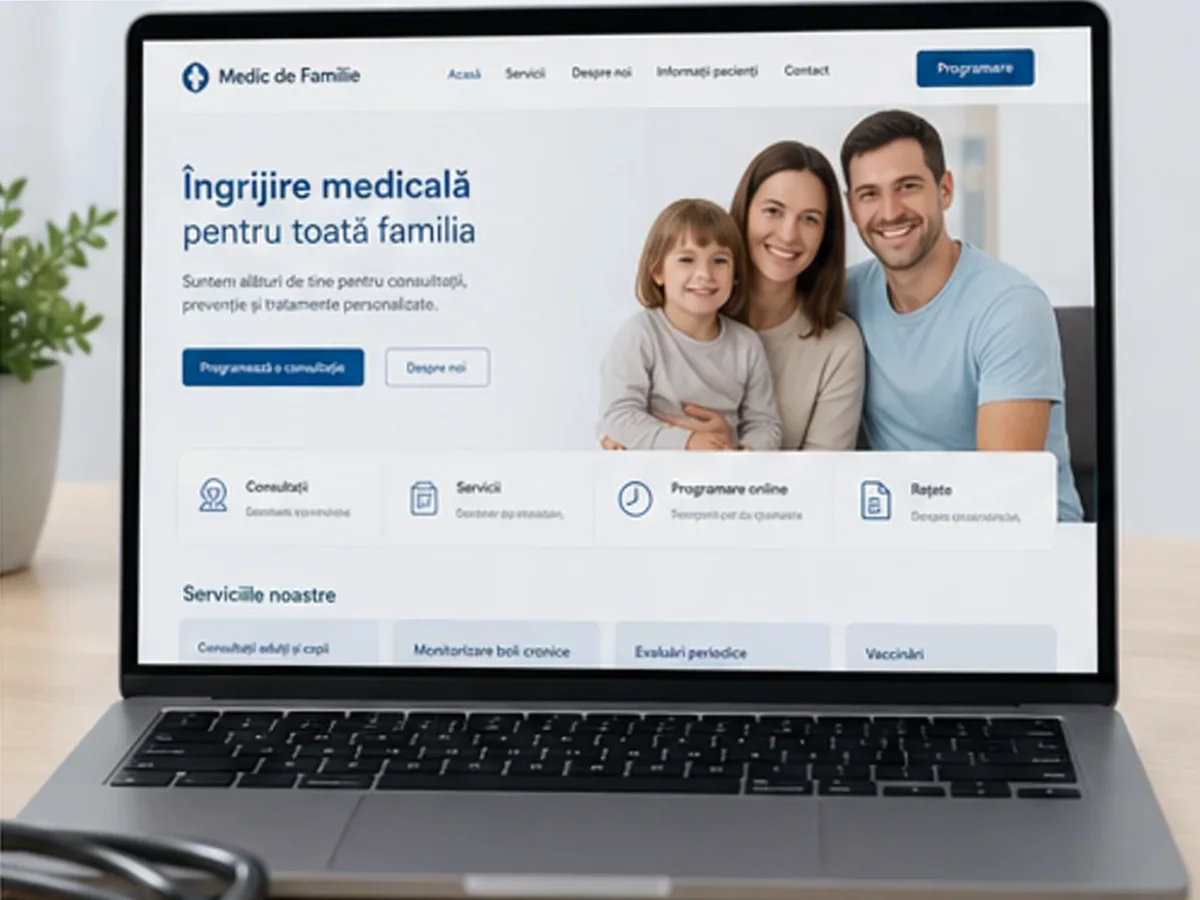 model foto realist pentru Creare site medic de familie