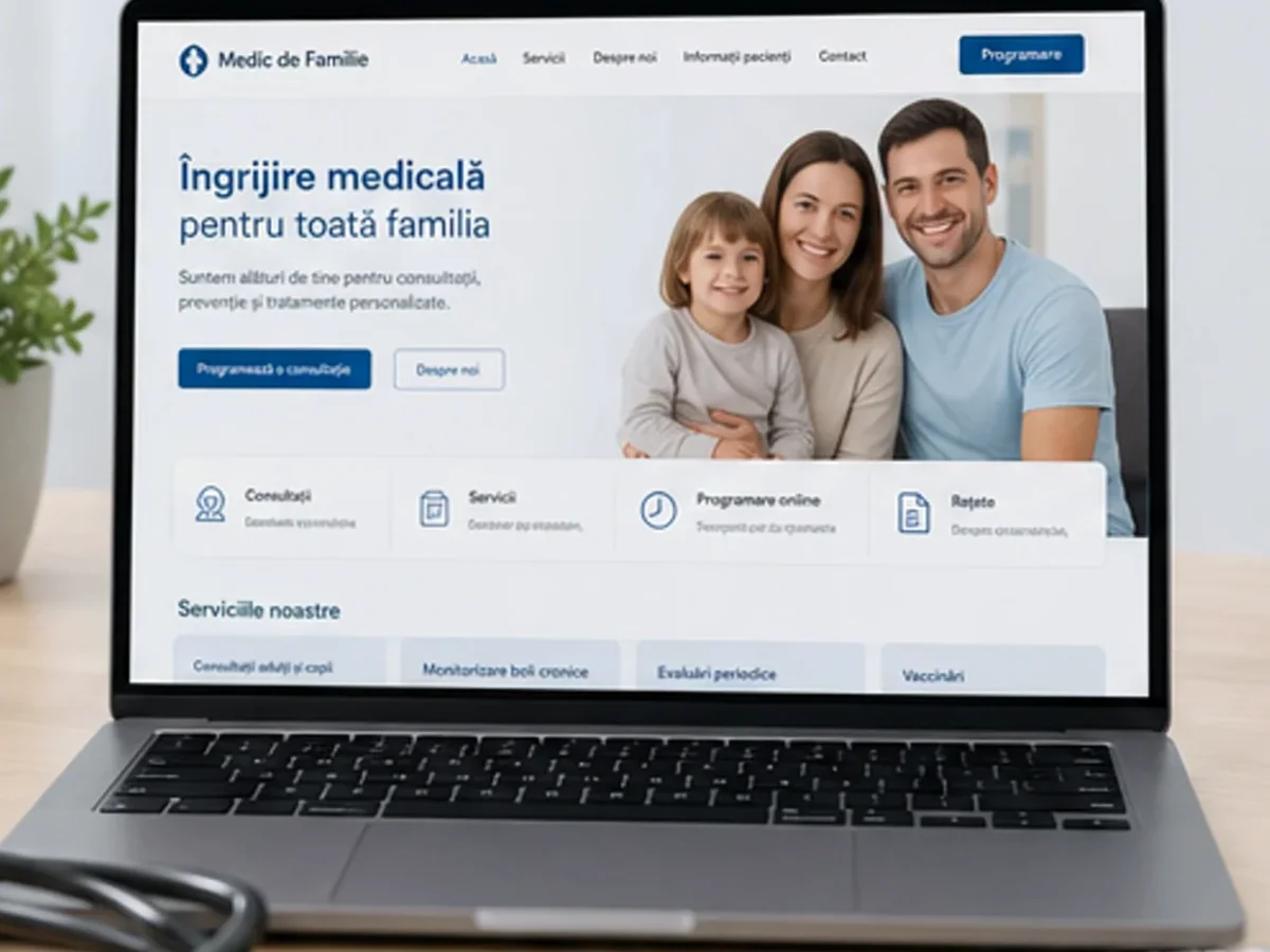 Site cu servicii pentru cabinete de medicină de familie - model de site pentru cabinete de medicină de familie - Creare site medic de familie