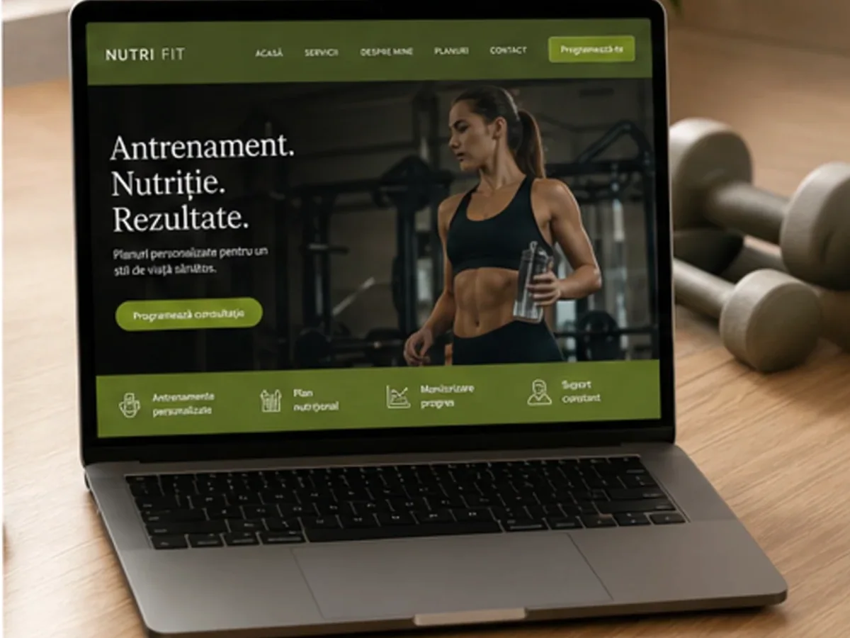 model foto realist pentru Creare site nutriționist
