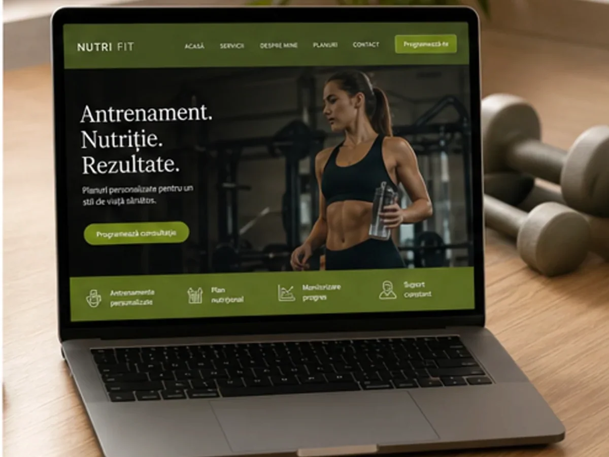 Site rapid pe mobil pentru nutriționist - model de site pentru nutriționiști - Creare site nutriționist