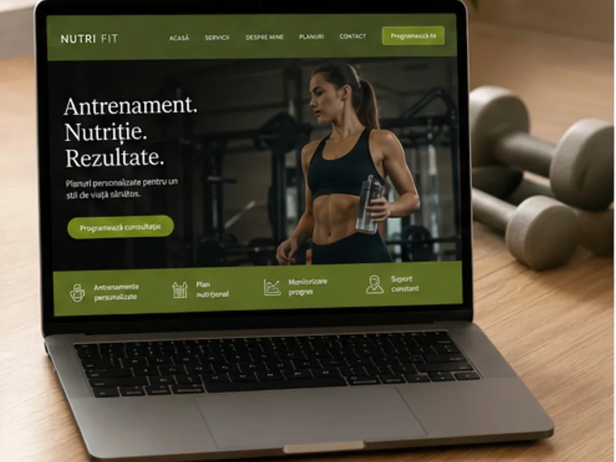 Site orientat spre programări și cereri pentru servicii - model de site pentru nutriționiști - Creare site nutriționist