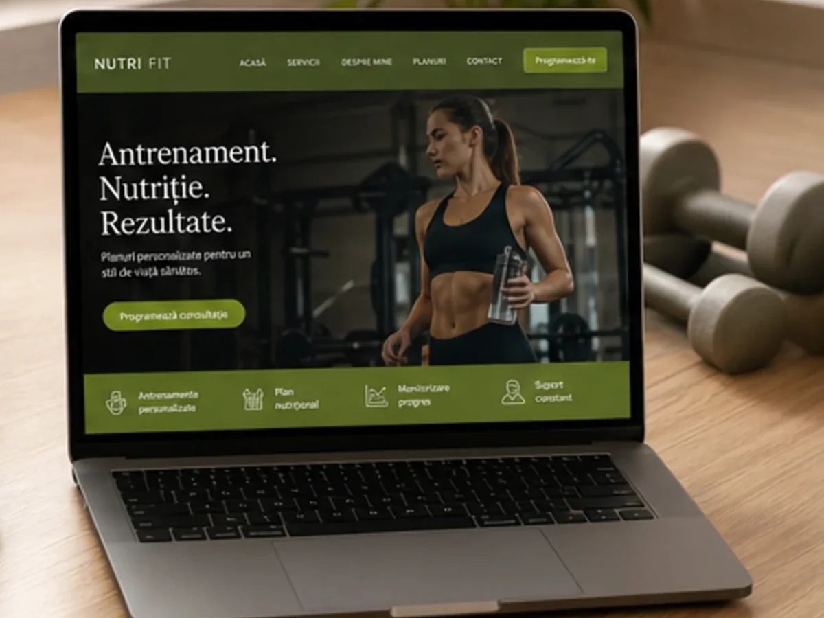 Site cu servicii pentru nutriționiști - model de site pentru nutriționiști - Creare site nutriționist