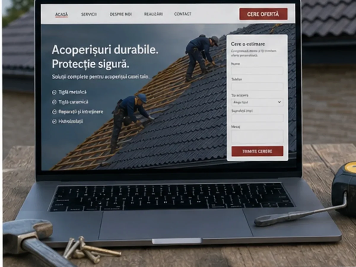 model foto realist pentru Creare site firmă pardoseli