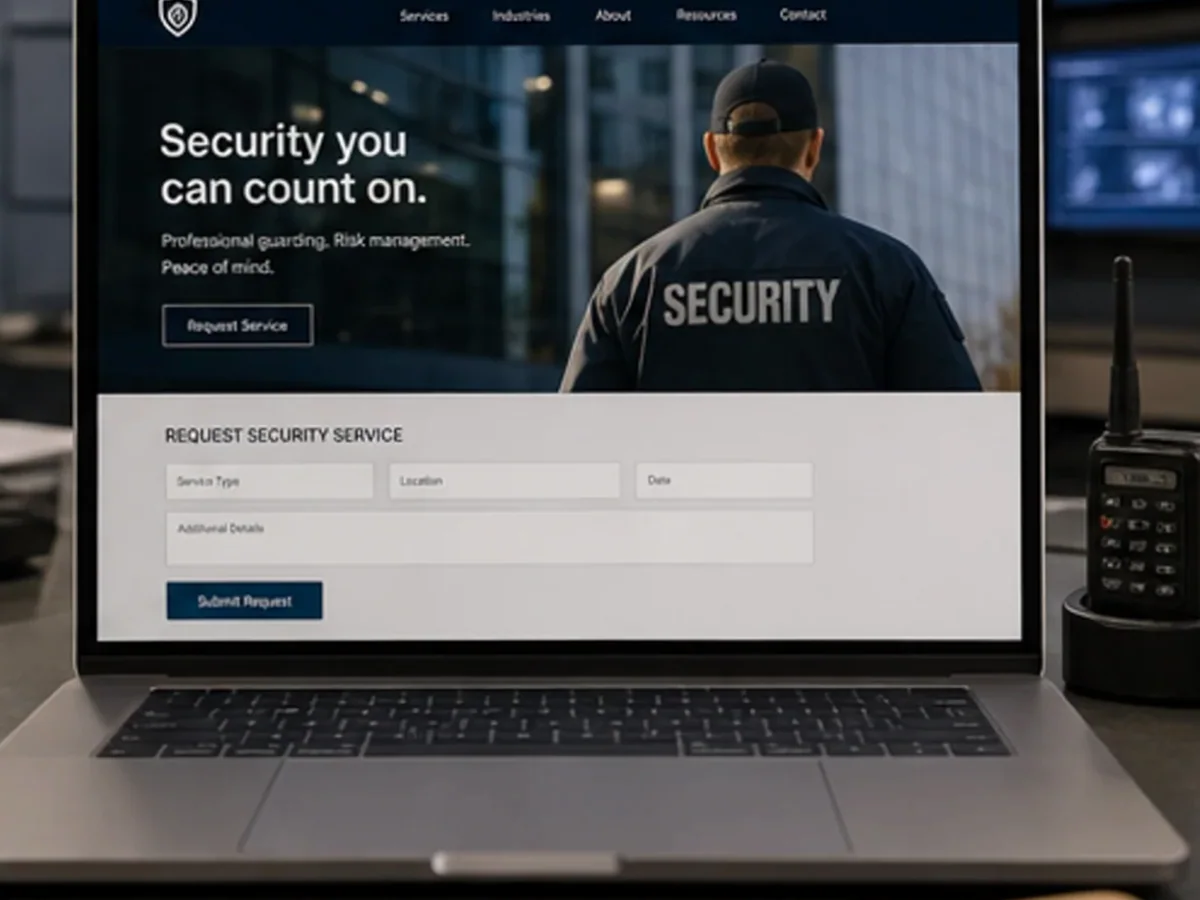 model foto realist pentru Creare site pază și securitate
