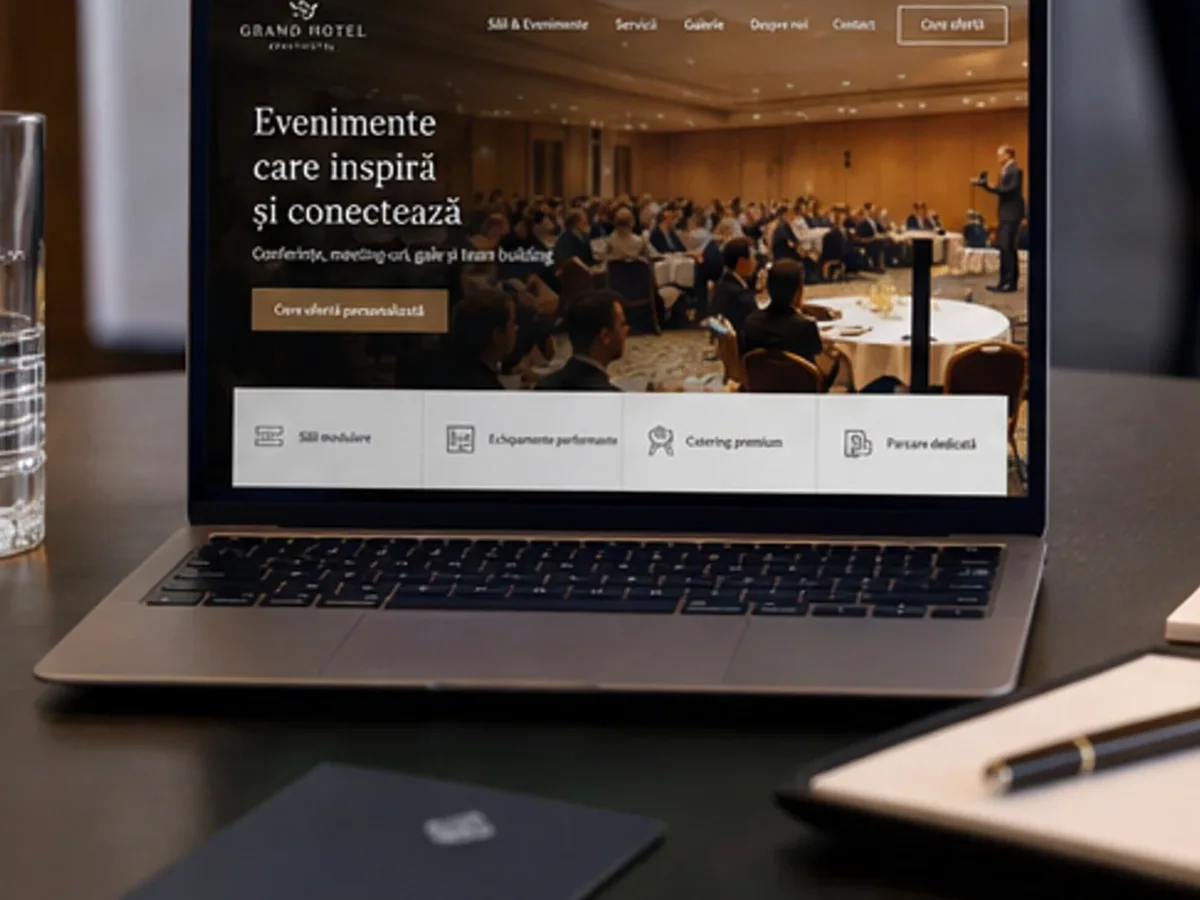 Cazare cu dotări moderne - model de site pentru pensiuni - Creare site pensiune