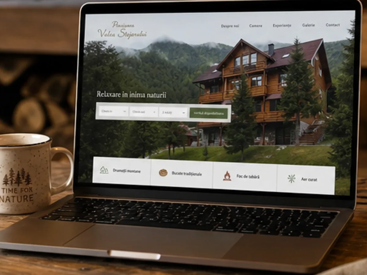 model foto realist pentru Creare site pensiune