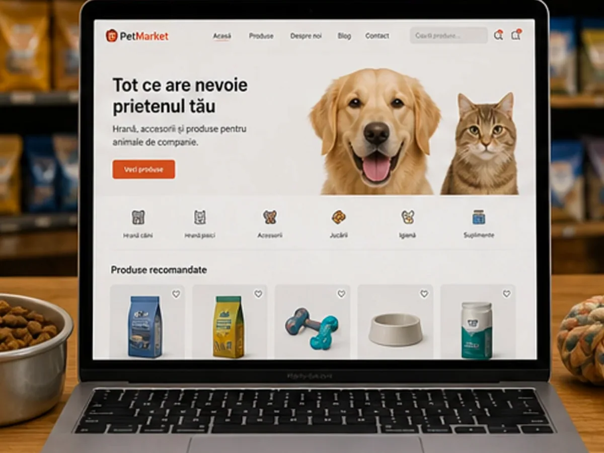 Site de încredere pentru petshop - model de site pentru petshop-uri - Creare site petshop