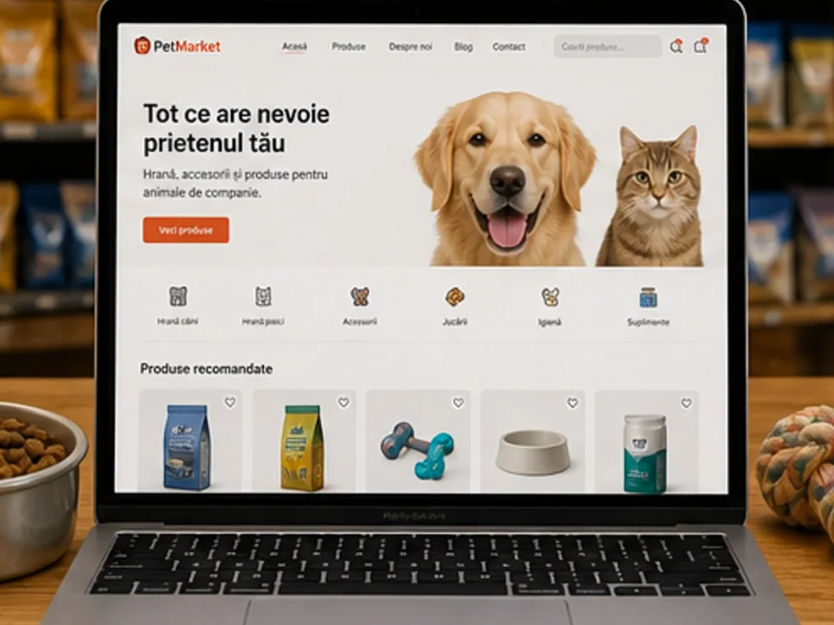 Site cu servicii pentru petshop-uri - model de site pentru petshop-uri - Creare site petshop