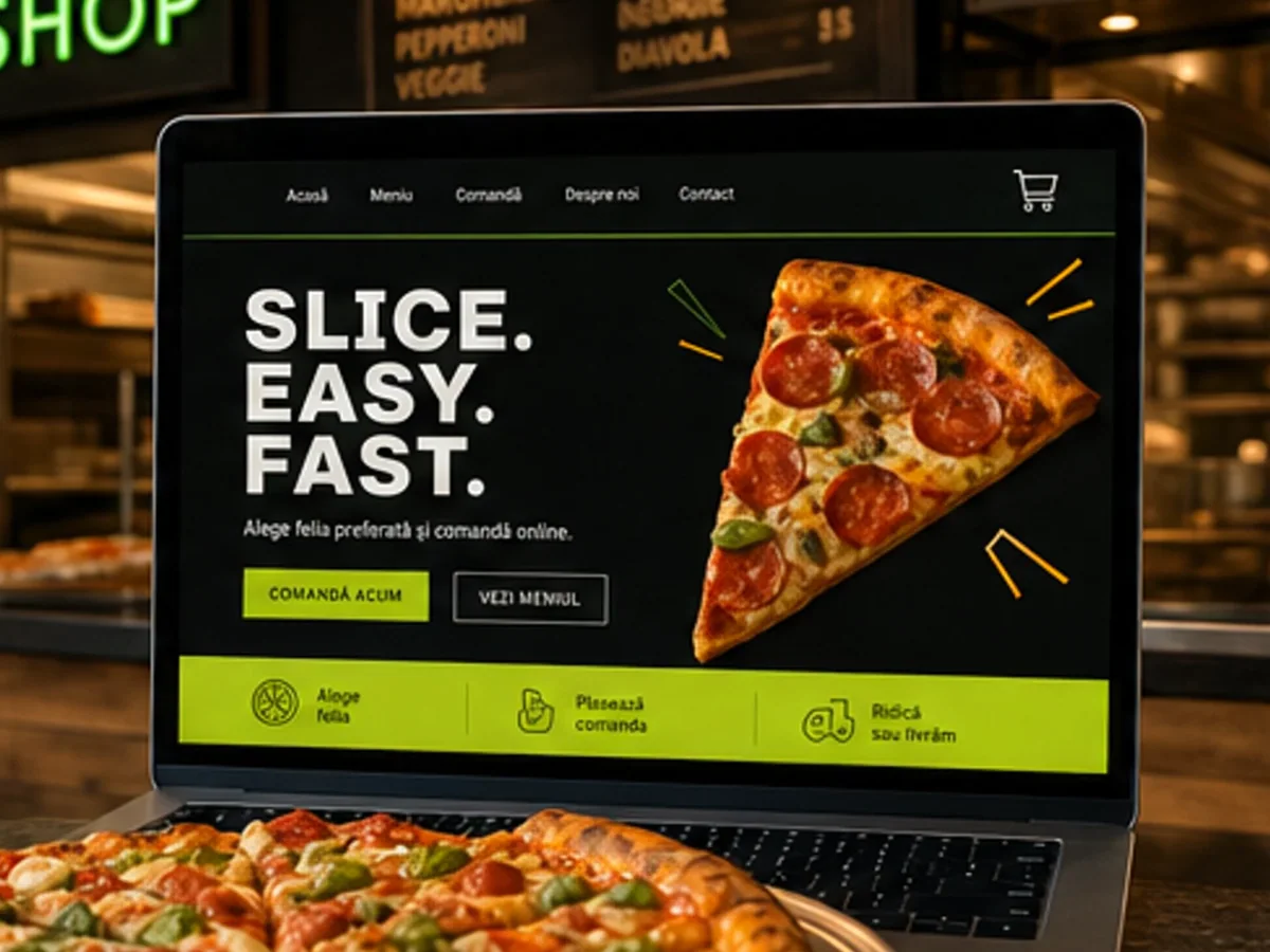 model foto realist pentru Creare site pizzerie