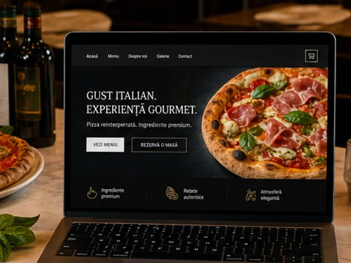 Pizza pentru evenimente și catering - model de site pentru pizzerii - Creare site pizzerie