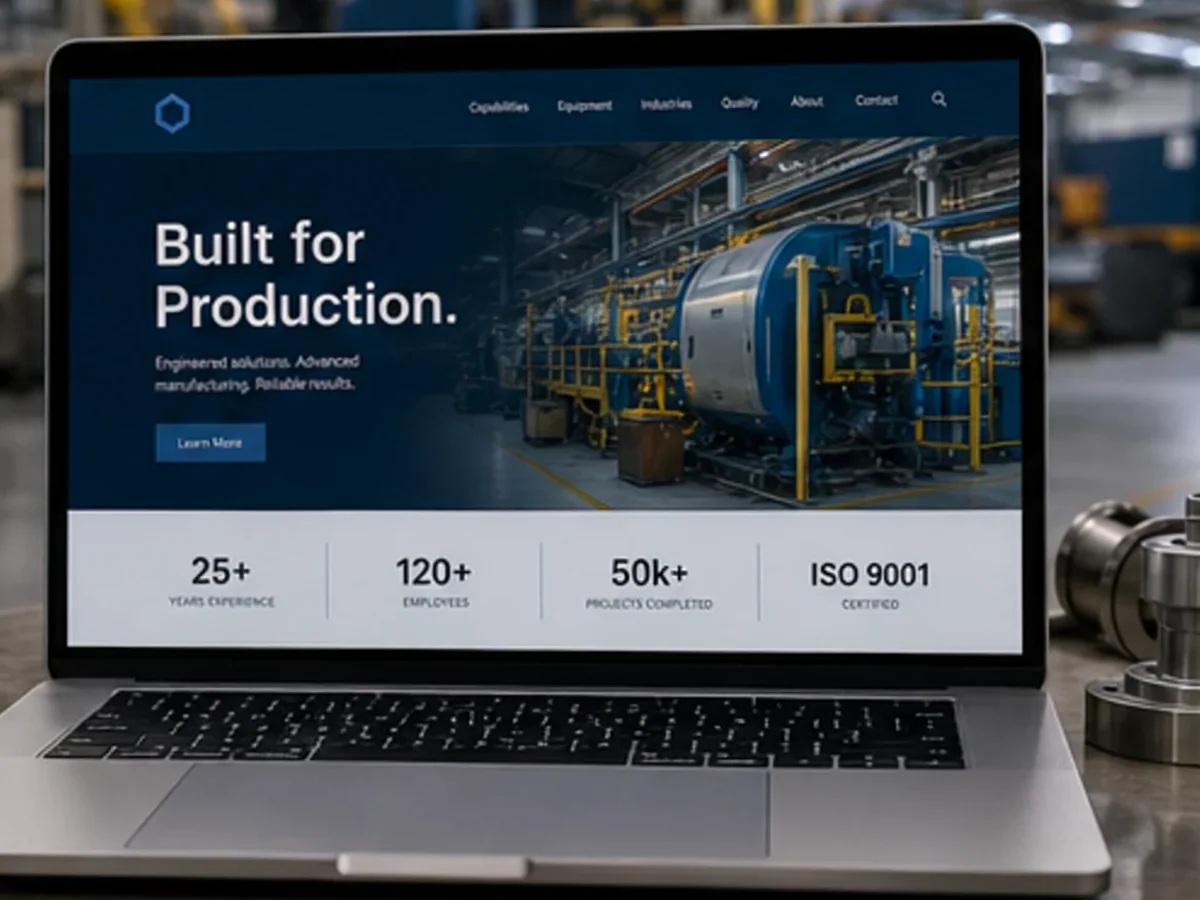 Site de încredere pentru producție industrială - model de site pentru firme de producție industrială - Creare site producție industrială
