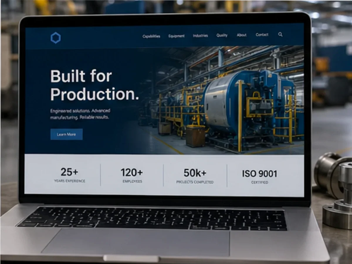 Site cu exemple pentru firme de producție industrială - model de site pentru firme de producție industrială - Creare site producție industrială