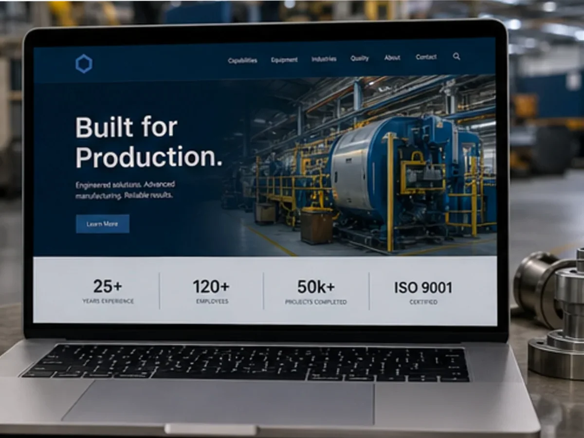 model foto realist pentru Creare site producție industrială