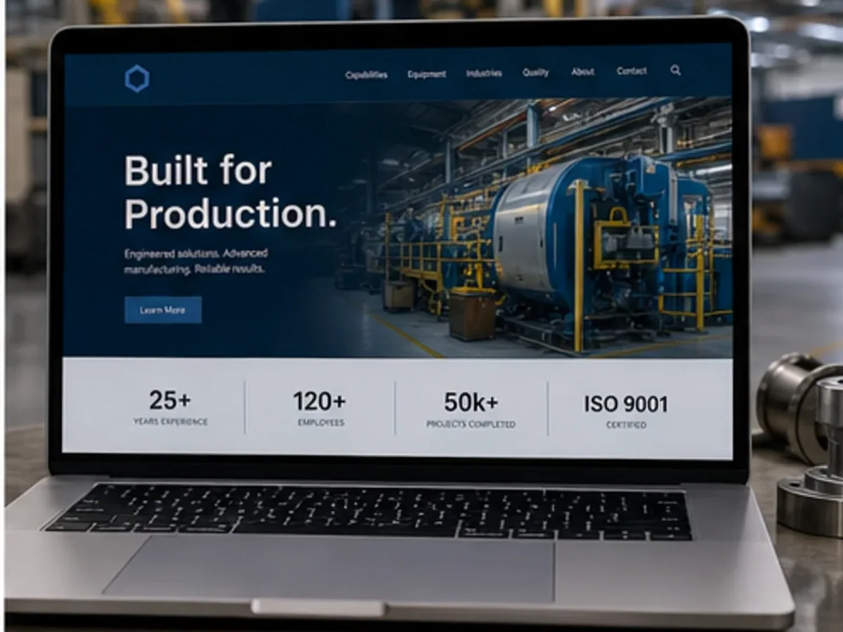 Site cu servicii pentru firme de producție industrială - model de site pentru firme de producție industrială - Creare site producție industrială