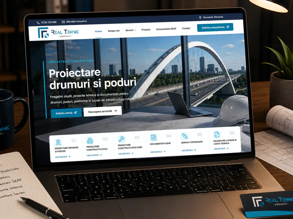 model foto realist pentru Creare site proiectare construcții