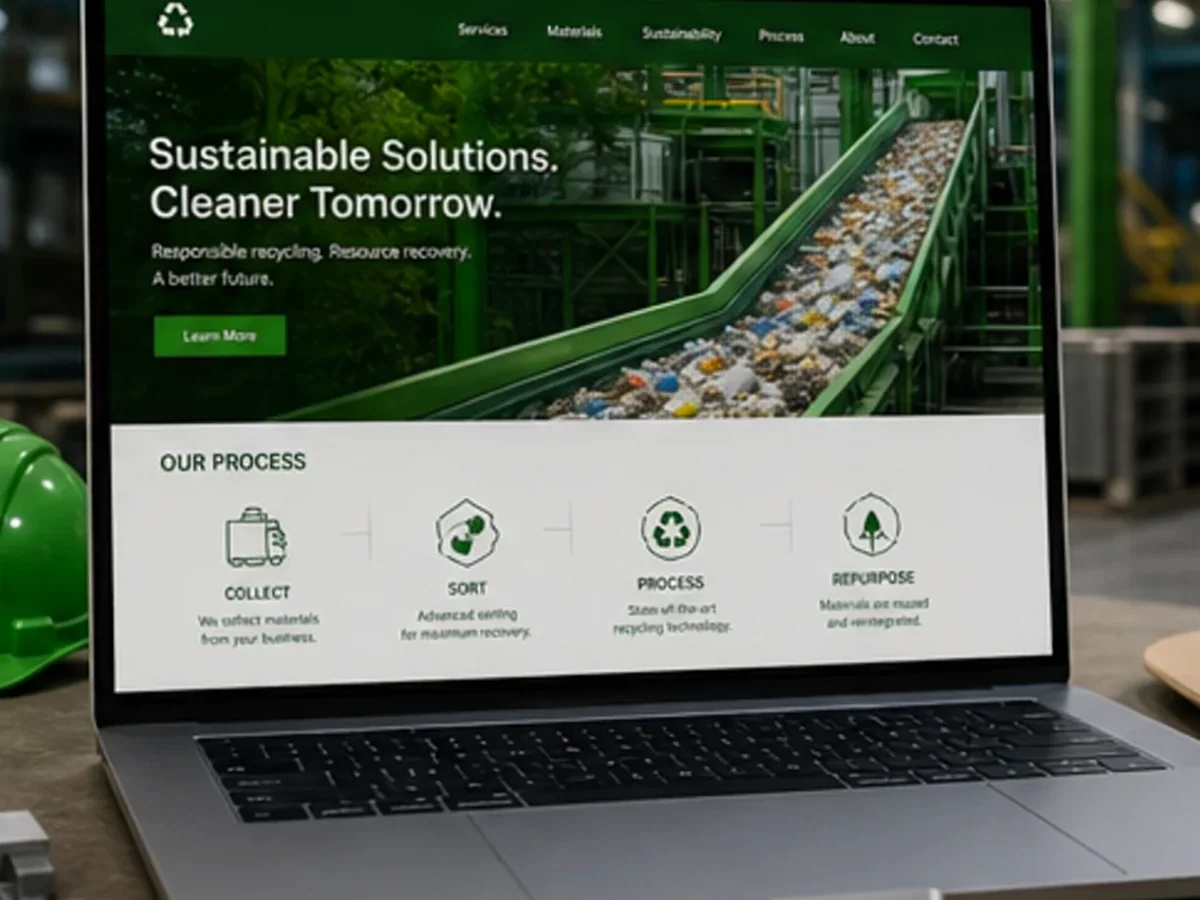 Site cu exemple pentru firme de reciclare - model de site pentru firme de reciclare - Creare site reciclare