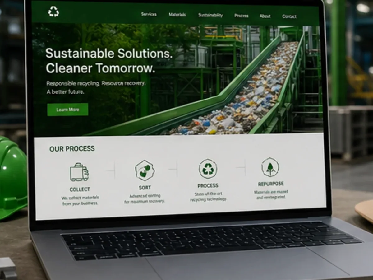model foto realist pentru Creare site reciclare