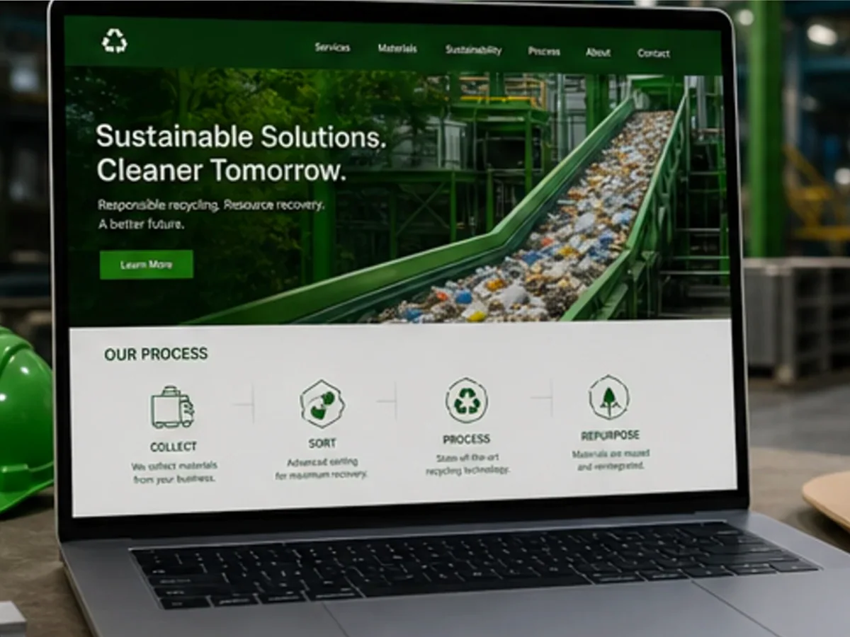 Site rapid pe mobil pentru reciclare - model de site pentru firme de reciclare - Creare site reciclare