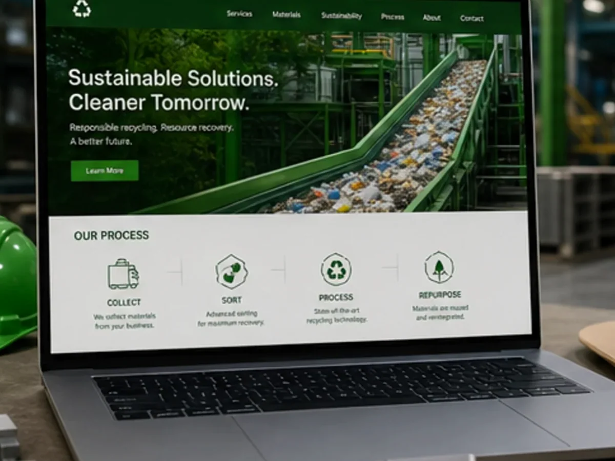 Site cu servicii pentru firme de reciclare - model de site pentru firme de reciclare - Creare site reciclare