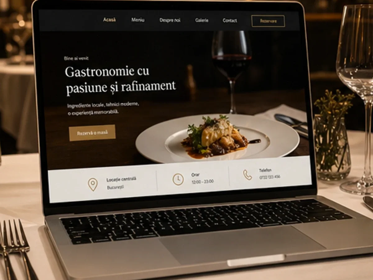 Restaurant cu terasă și evenimente - model de site pentru restaurante - Creare site restaurant