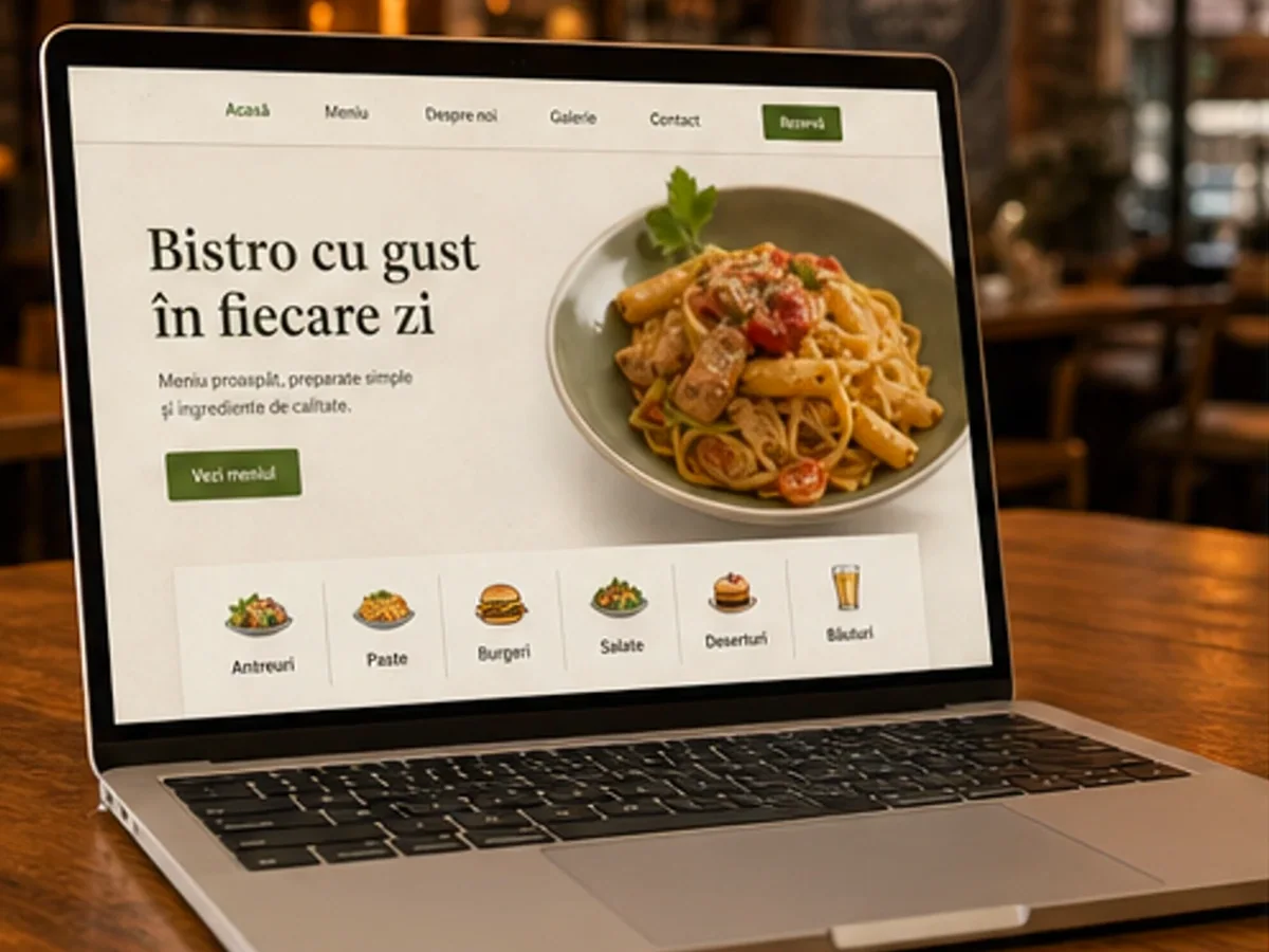 Restaurant tradițional românesc - model de site pentru restaurante - Creare site restaurant