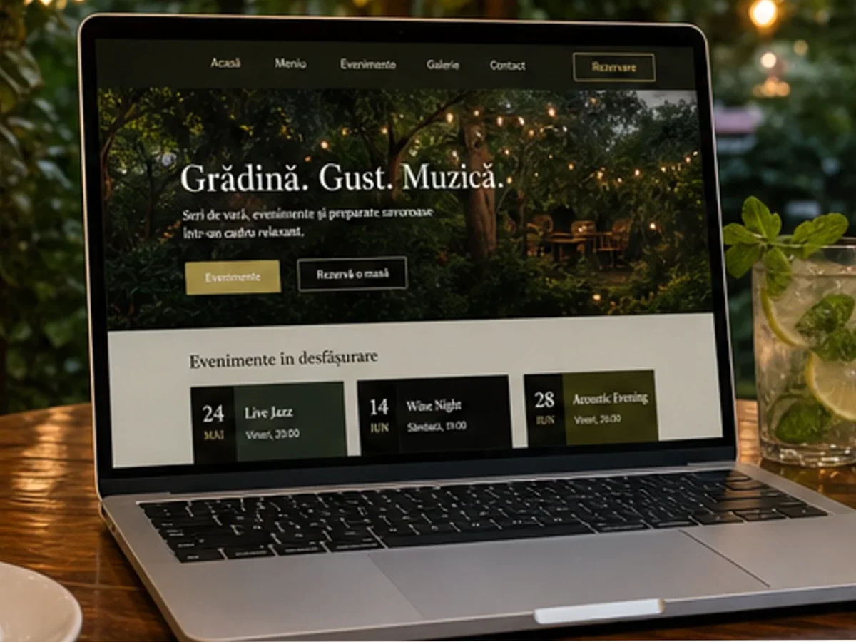 model foto realist pentru Creare site restaurant