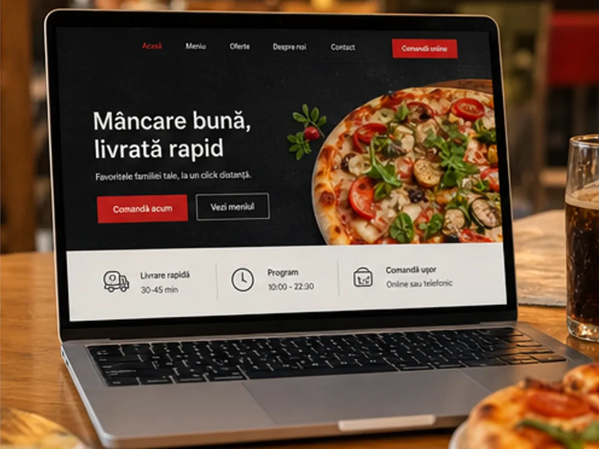 Restaurant modern cu booking online - model de site pentru restaurante - Creare site restaurant