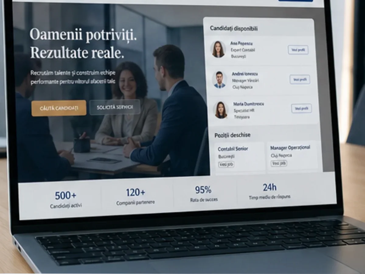 Site cu exemple pentru firme de resurse umane - model de site pentru firme de resurse umane - Creare site resurse umane