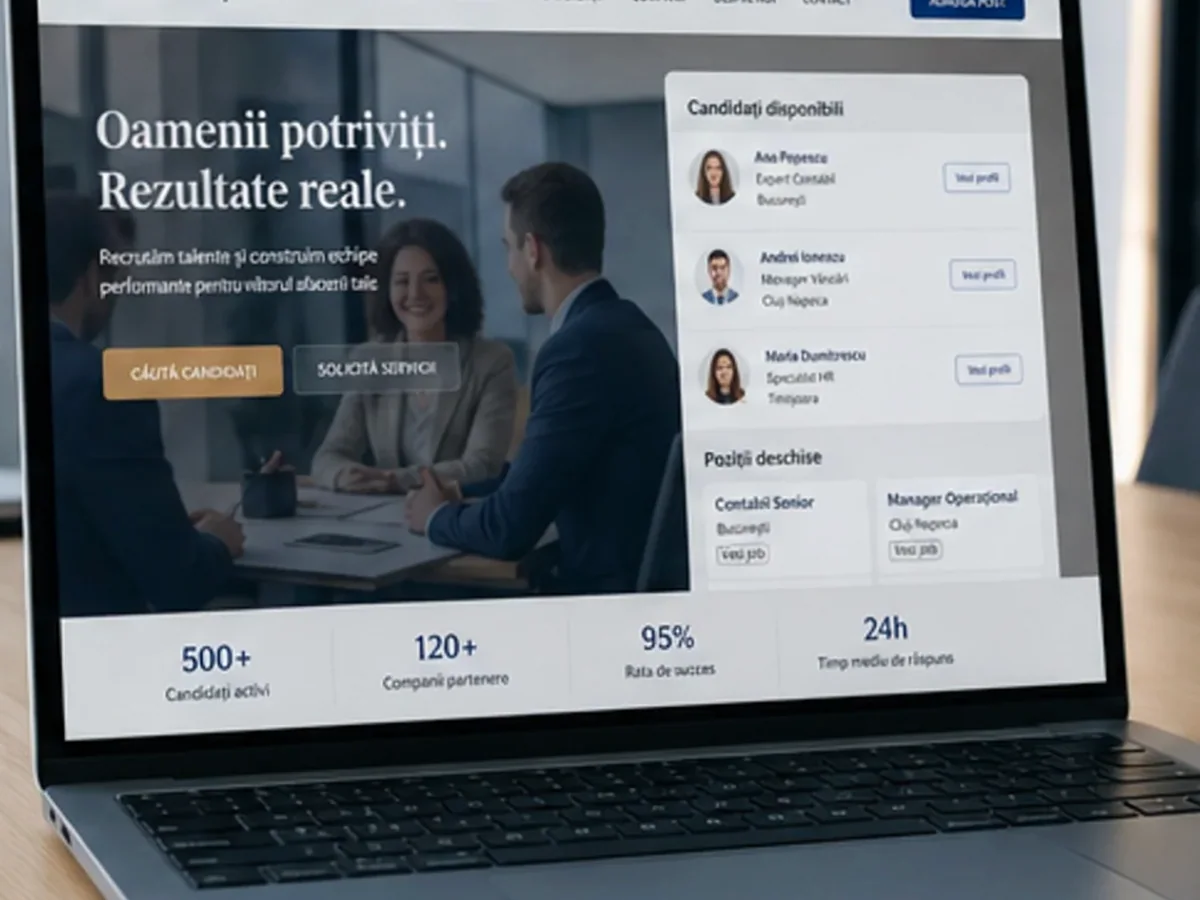 model foto realist pentru Creare site resurse umane