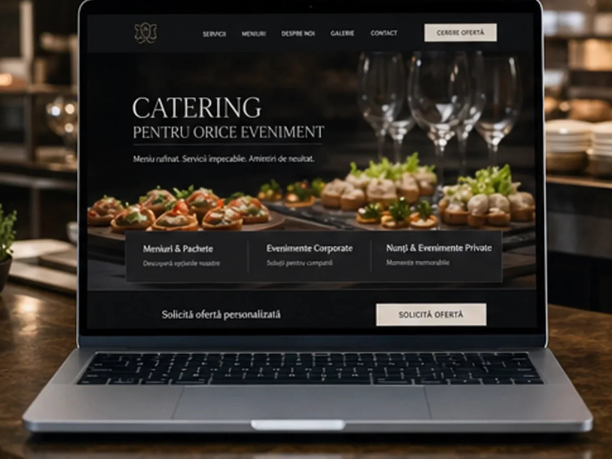 model foto realist pentru Creare site sală de evenimente