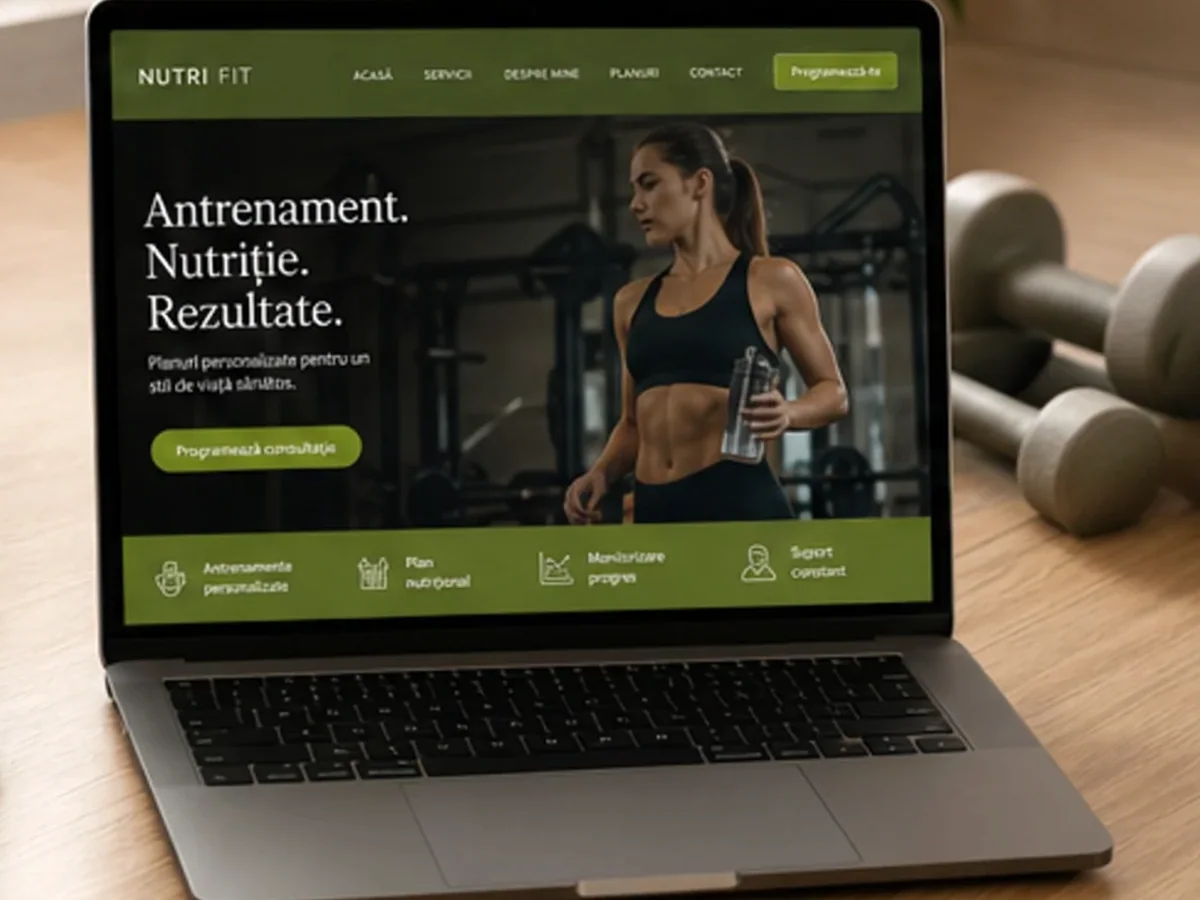Site cu servicii pentru săli de fitness - model de site pentru săli de fitness - Creare site sală fitness
