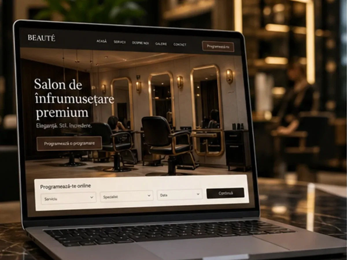Site rapid pe mobil pentru salon de înfrumusețare - model de site pentru saloane de înfrumusețare - Creare site salon de înfrumusețare