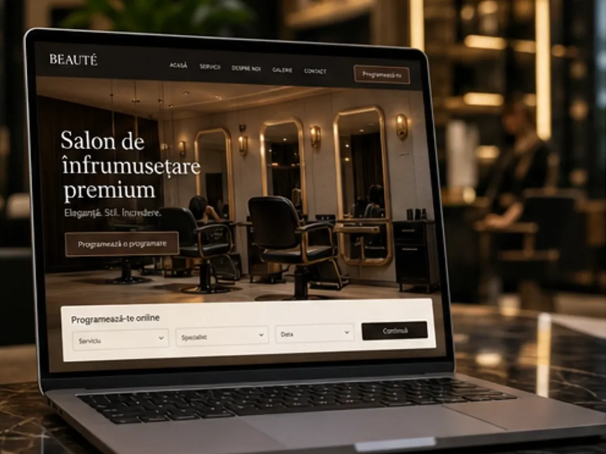 Site orientat spre programări și cereri pentru servicii - model de site pentru saloane de înfrumusețare - Creare site salon de înfrumusețare