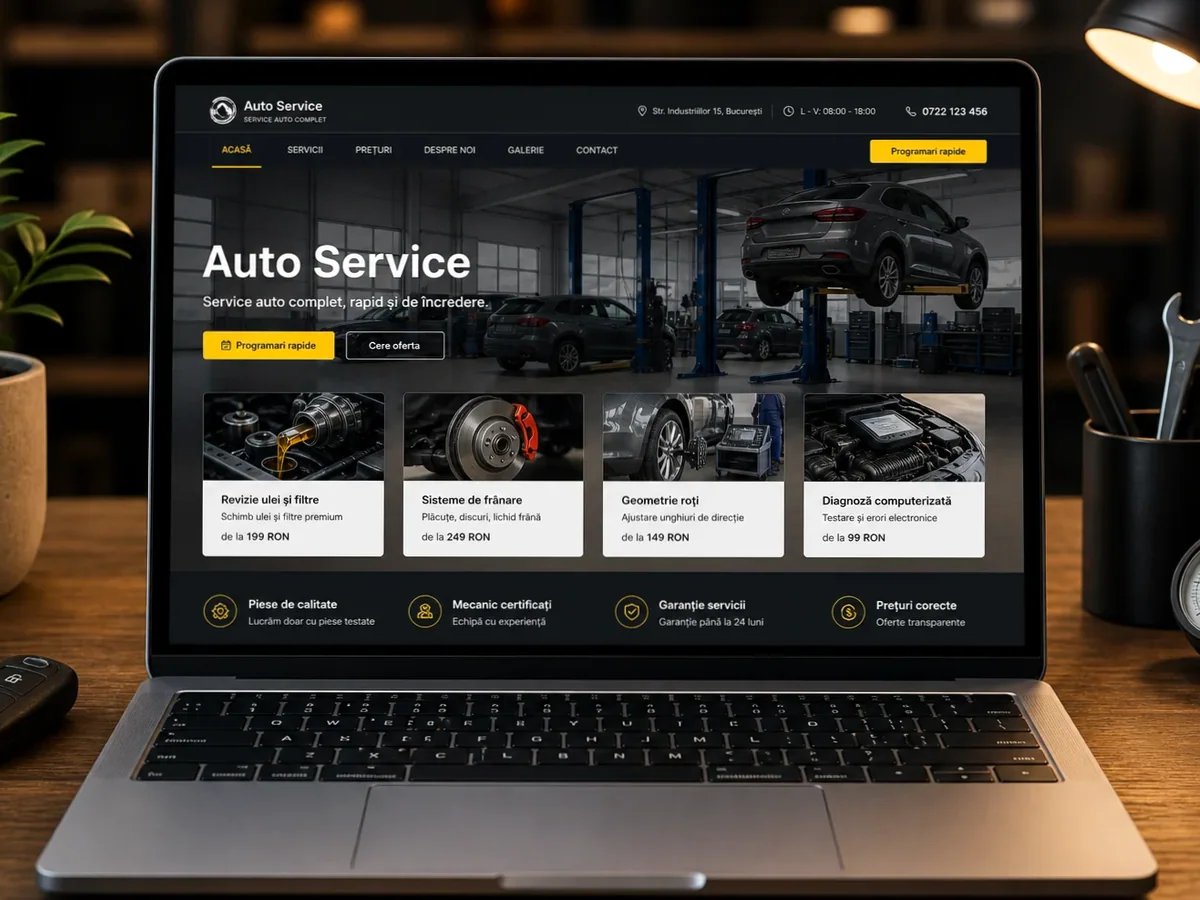 Site cu exemple pentru școli de șoferi - model de site pentru școli de șoferi - Creare site școală de șoferi