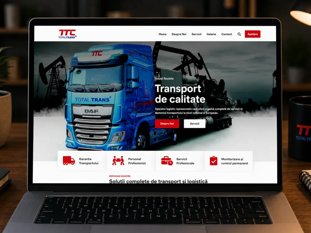 Site rapid pe mobil pentru service camioane - model de site pentru service-uri pentru camioane - Creare site service camioane