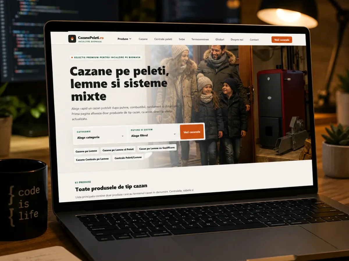 Site orientat spre apeluri, intervenții și programări rapide - model de site pentru firme service centrale - Creare site service centrale