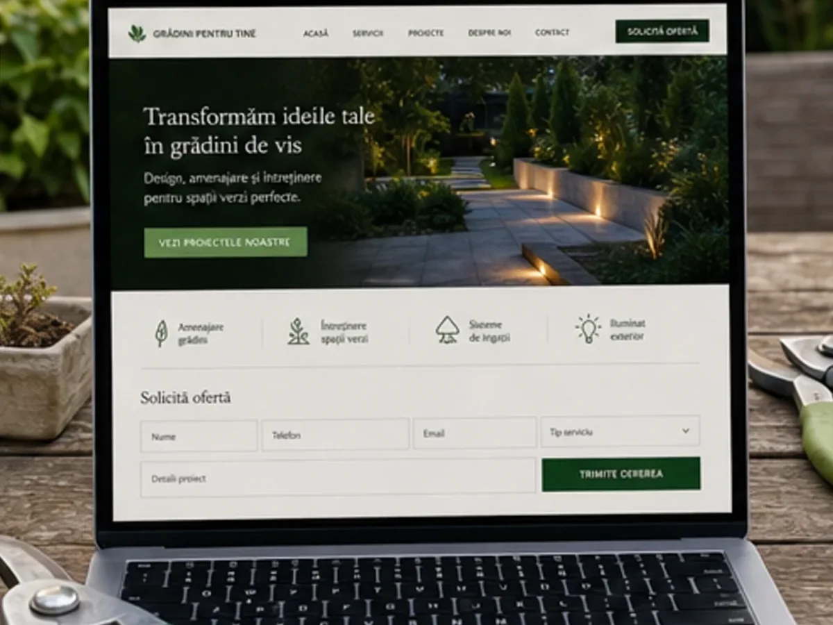 Site cu exemple pentru firme de grădinărit - model de site pentru firme de grădinărit - Creare site servicii grădinărit